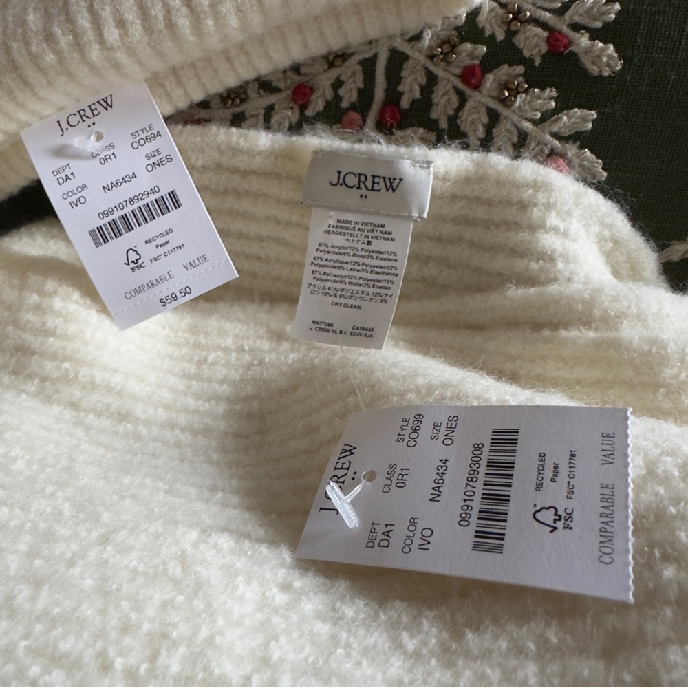 J. Crew Ivory Knit Accessory Set - Picture 4 of 4